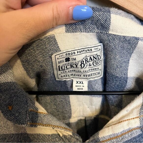 Lucky Brand Saturday Stretch Flannel Button Down - Picture 9 of 12